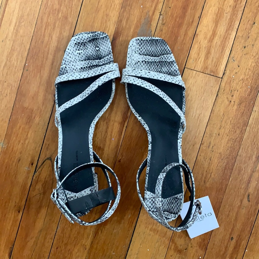 MANGO snake print sandals